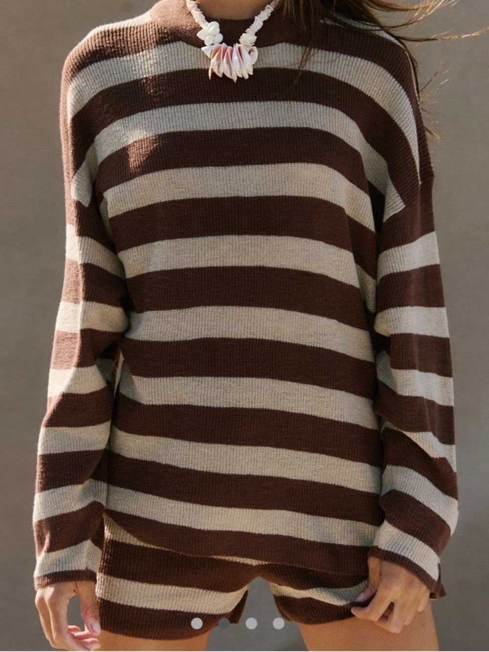 Free People - Malibu Surf Sweater Set - Mustard and Grey - Picture 4 of 4